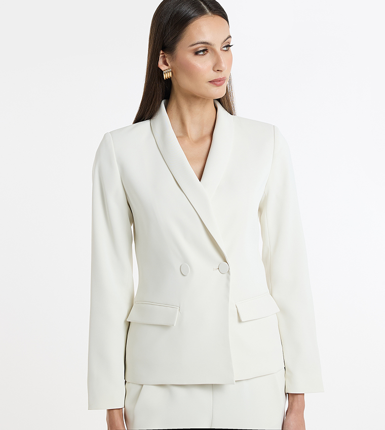 Double Breasted Shawl Collar Blazer