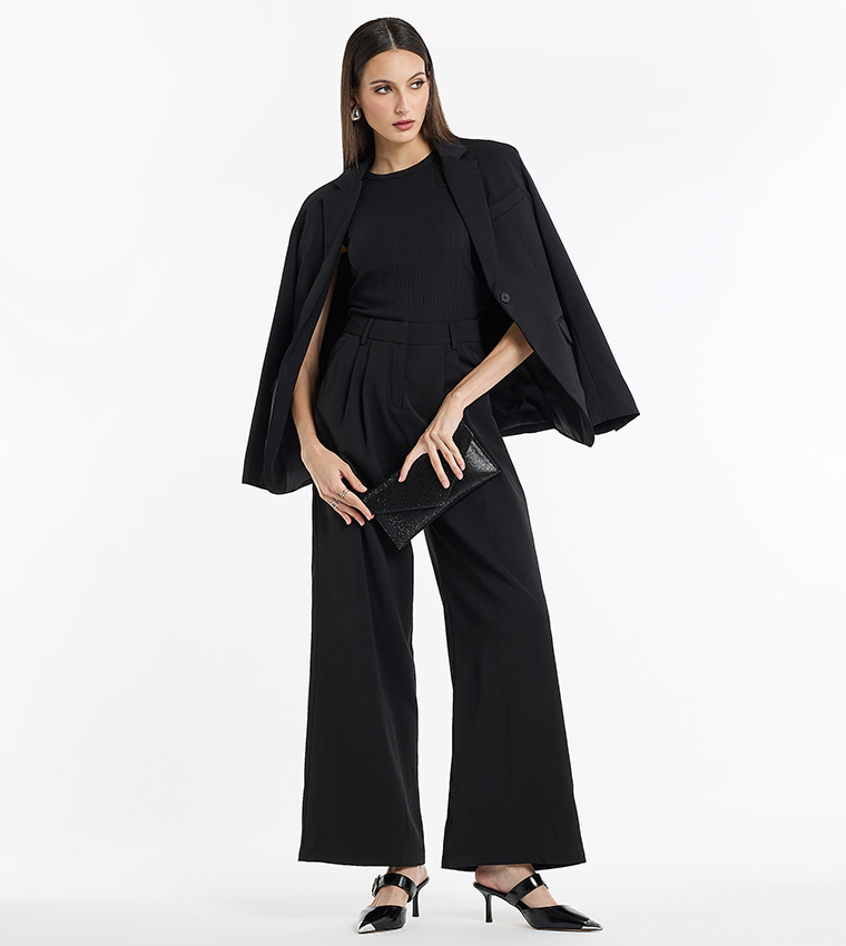Pleated Wide Leg Pants