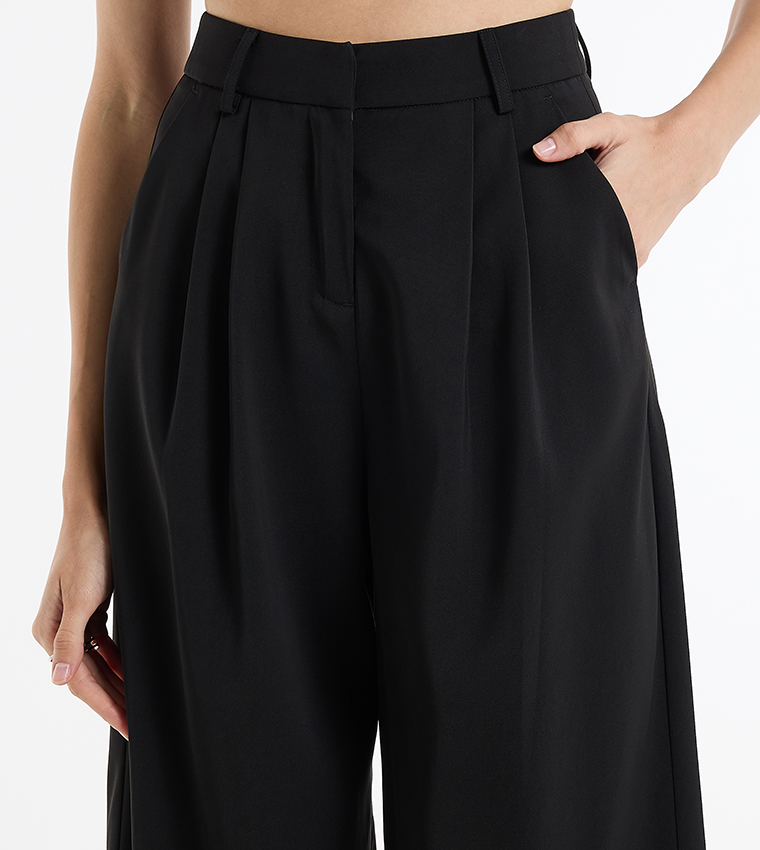 Pleated Wide Leg Pants