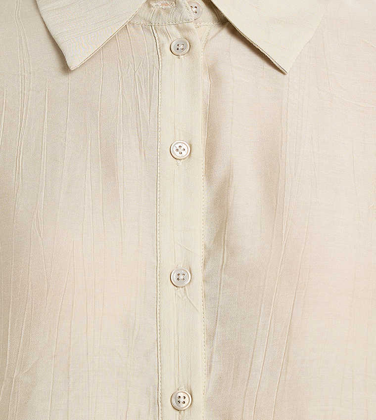 Crinkled Long Sleeves Shirt