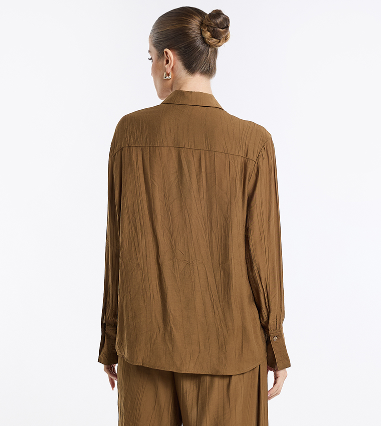 Crinkled Long Sleeves Shirt