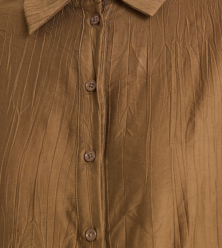 Crinkled Long Sleeves Shirt