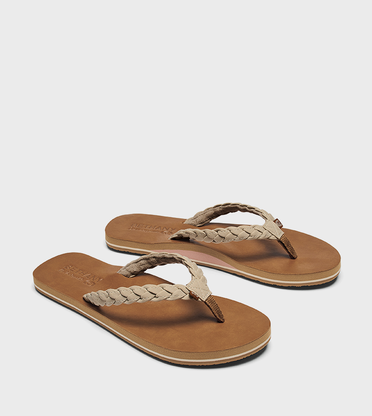 BETHANY PACIFICA Braided Strap Flip-Flops