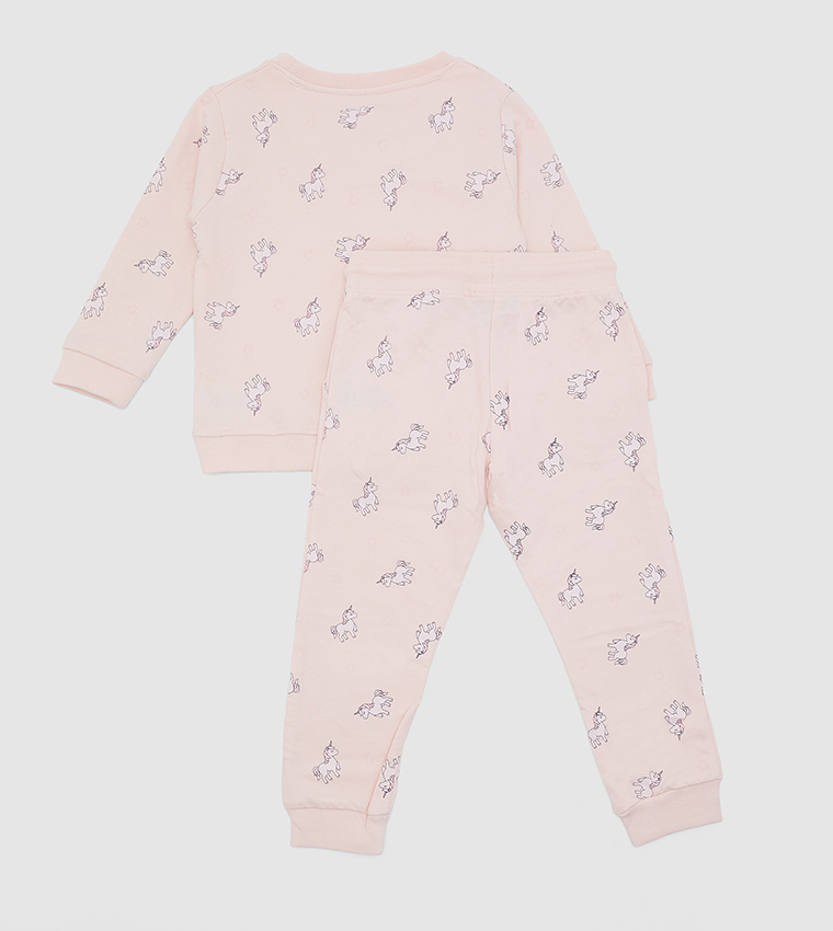 2 Piece Small Unicorn All Over Printed Jog Set