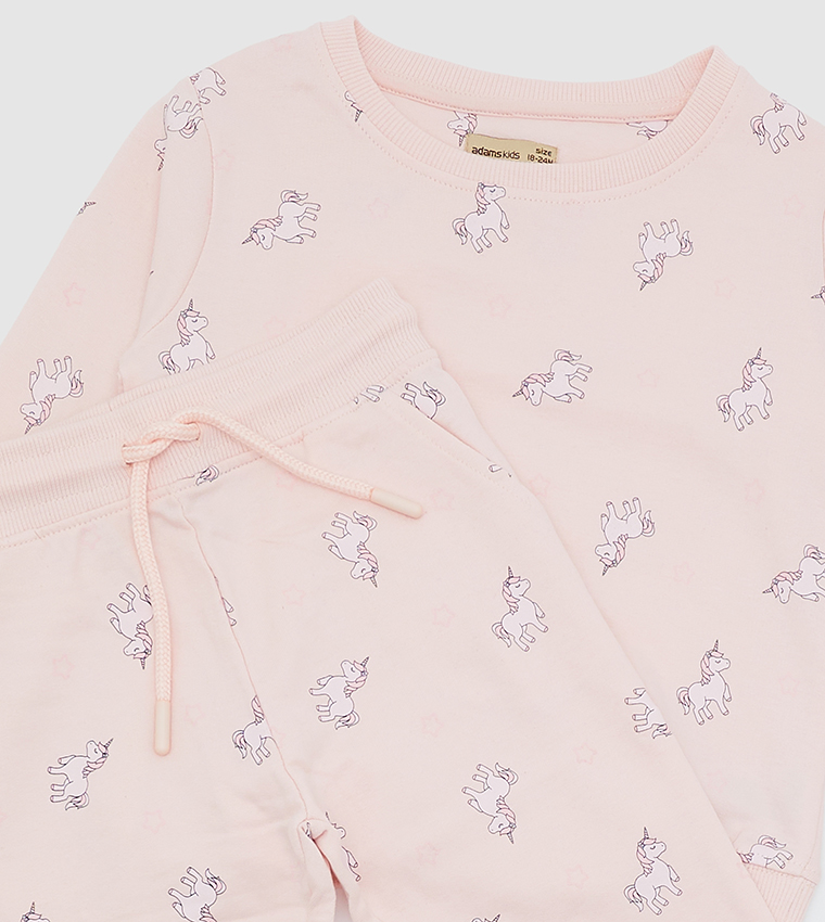2 Piece Small Unicorn All Over Printed Jog Set