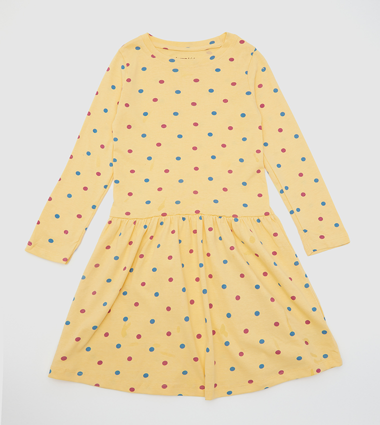 Polka Dot Printed Knitted Dress