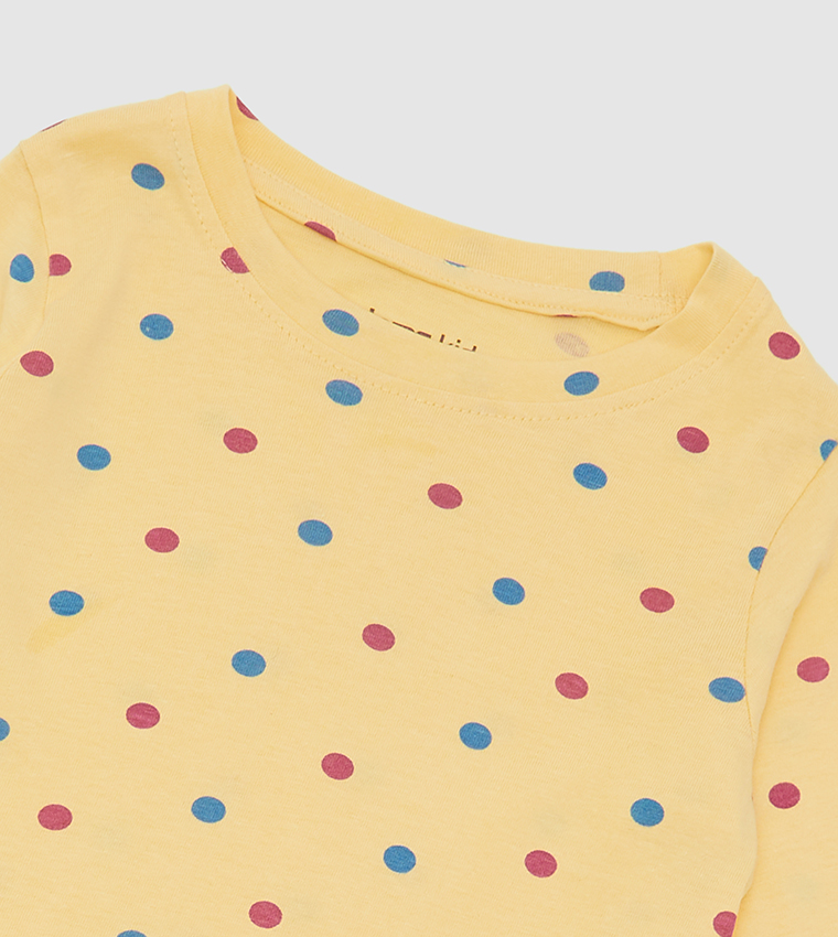 Polka Dot Printed Knitted Dress