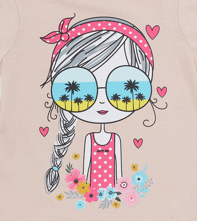 Girl's Printed Casual T-Shirt