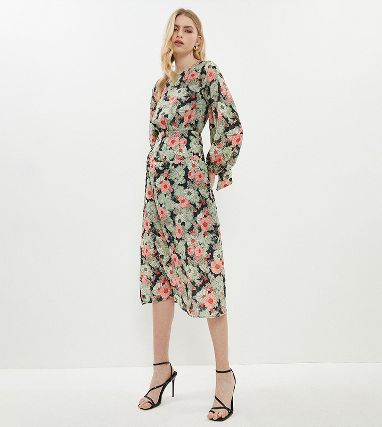 Buy Coast Cape Back Midi Dress In FLORAL | 6thStreet UAE