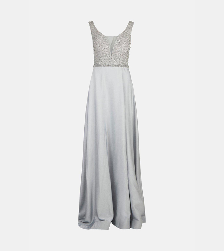 coast beaded satin maxi dress Be Mine Satin Maxi Dress main image 0