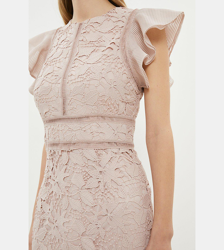white lace maxi dress boutique Lace Detail White Maxi Dress | Trendy Women's Clothing main image 0