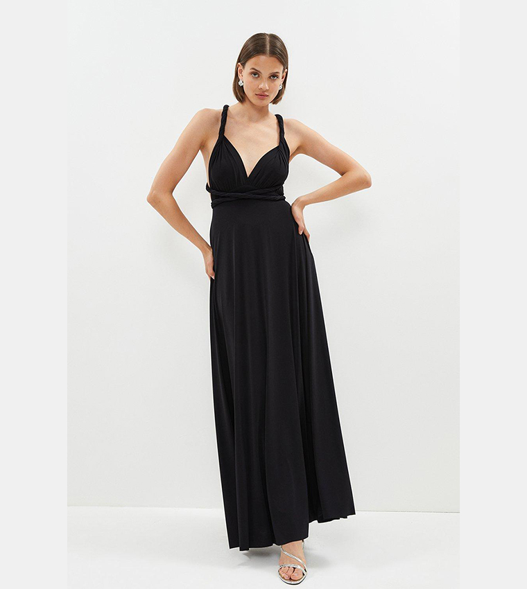 Buy Coast Multiway Bridesmaid Maxi Dress In Black | 6thstreet Bahrain