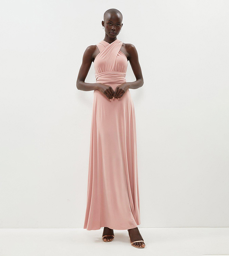 Blush pink multiway maxi dress best sale