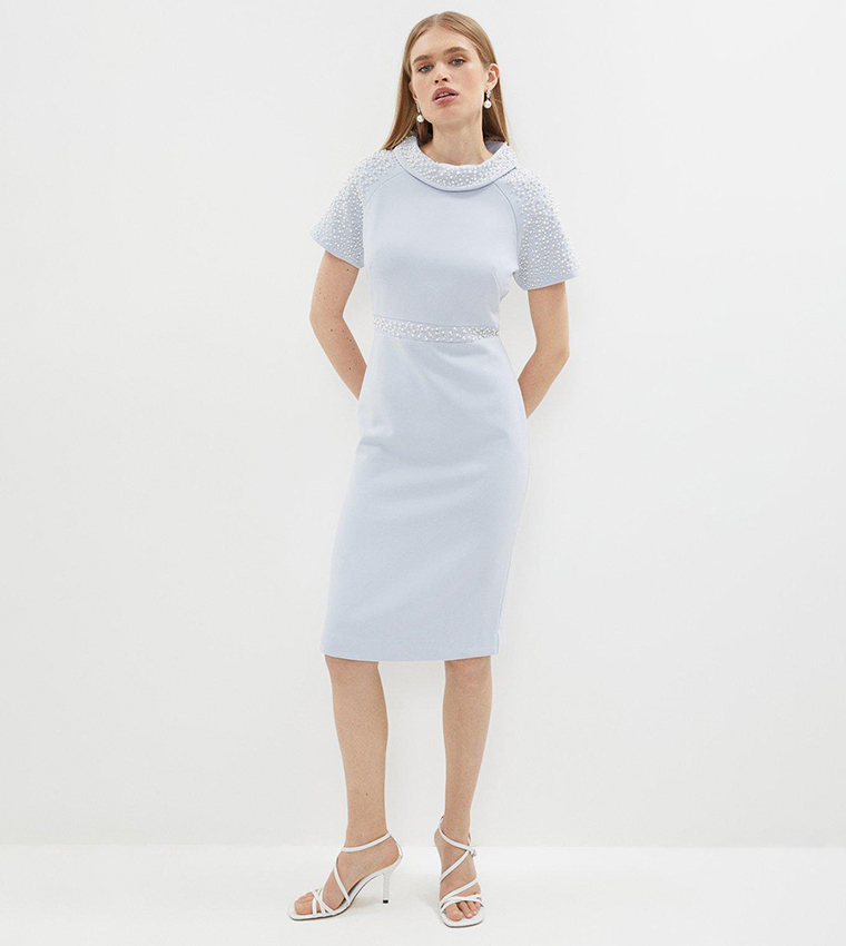 Pale blue pencil on sale dress