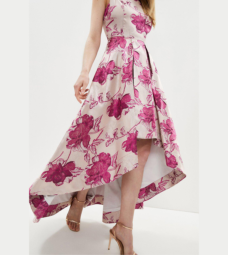 HIGH LOW MIDI SHIRT DRESS LUXE PINK