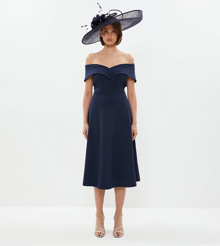 Coast navy cheap bardot dress