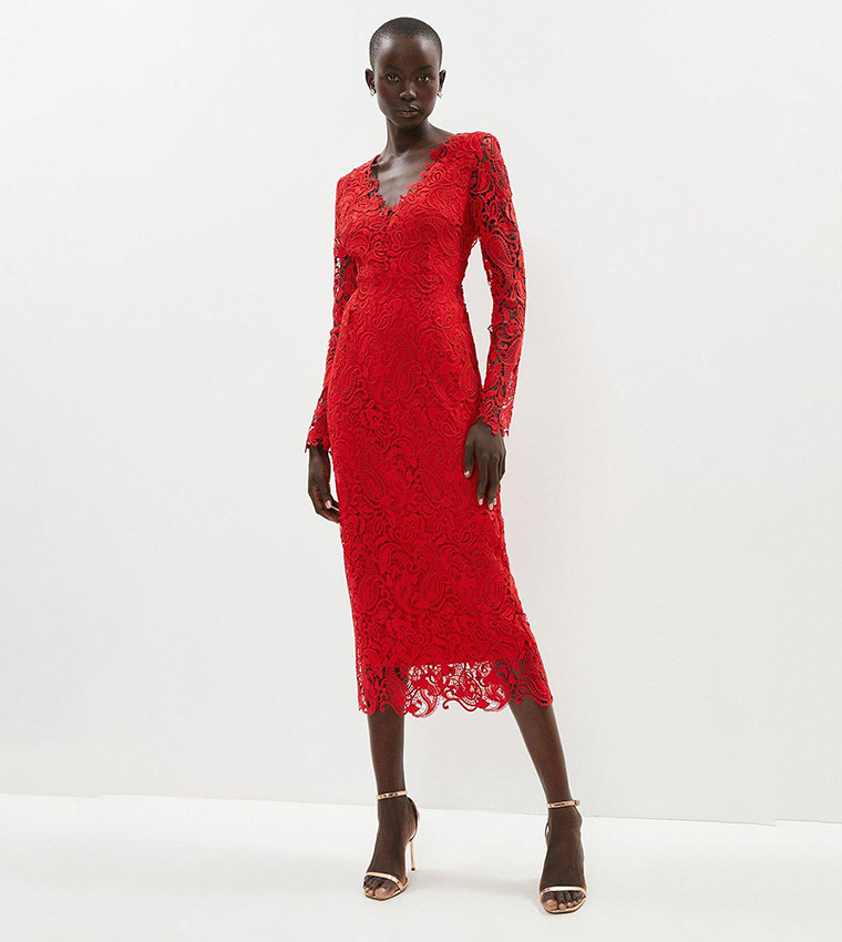 Coast red shop lace dress