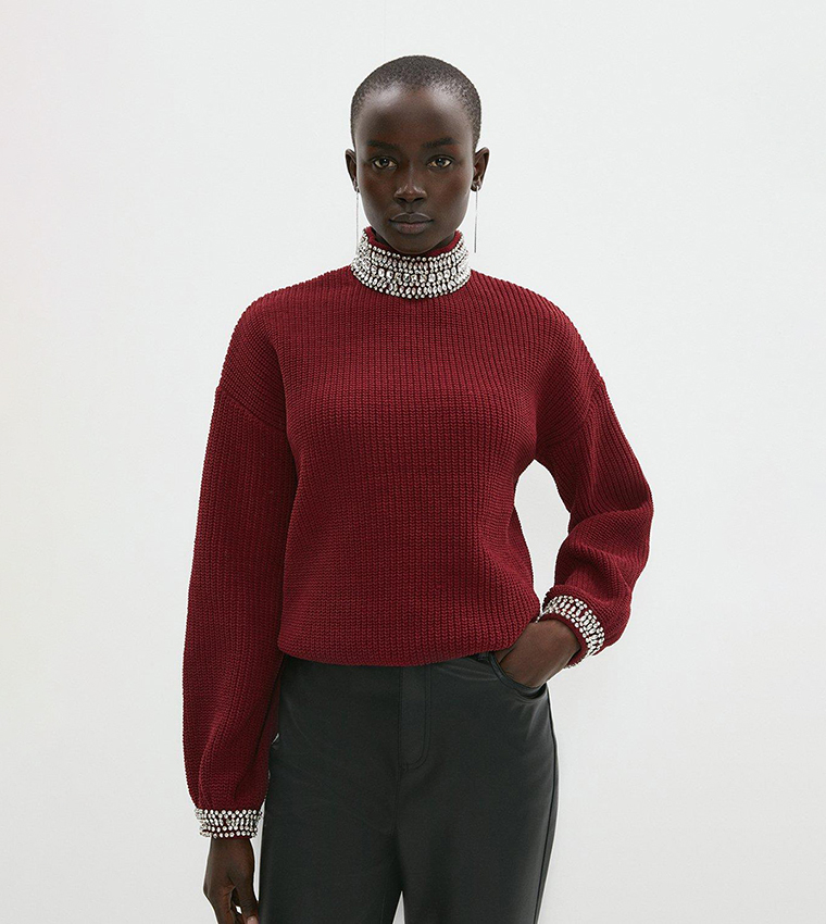 Burgundy chenille jumper best sale