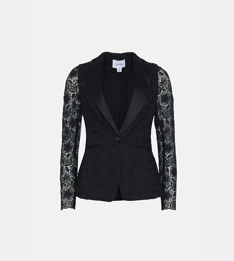 Lace black blazer hotsell