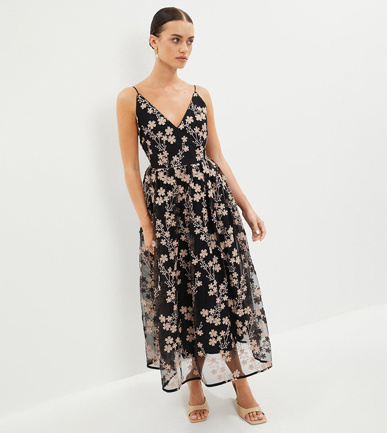 Floral mesh store dress