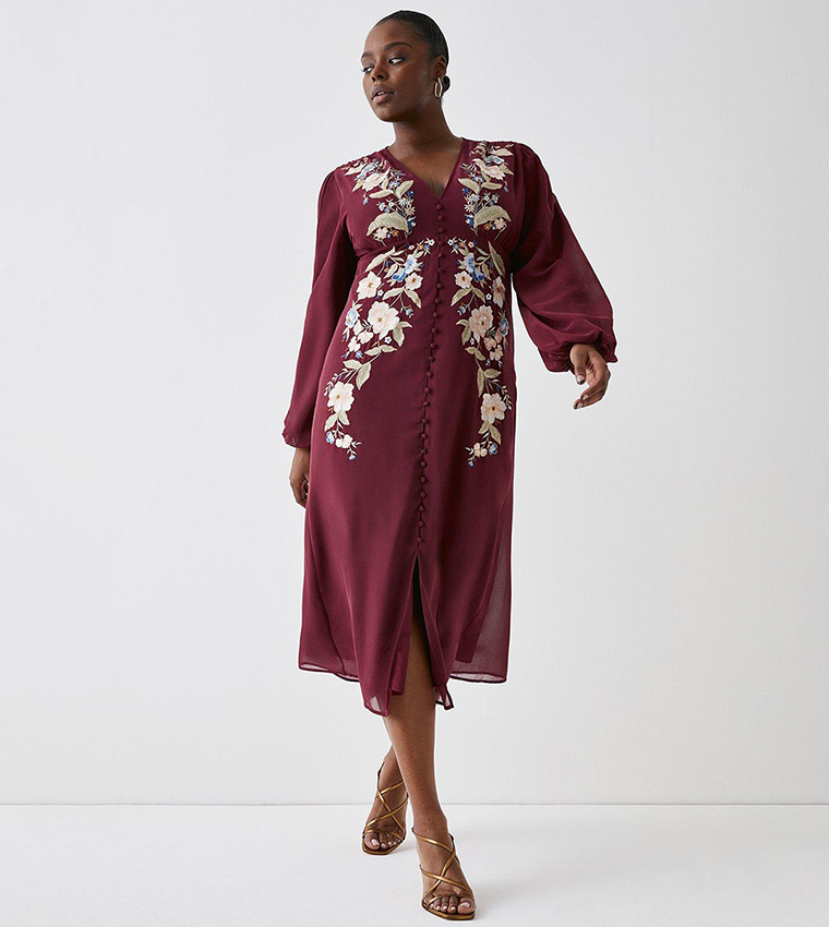 Orchid shop midi dress