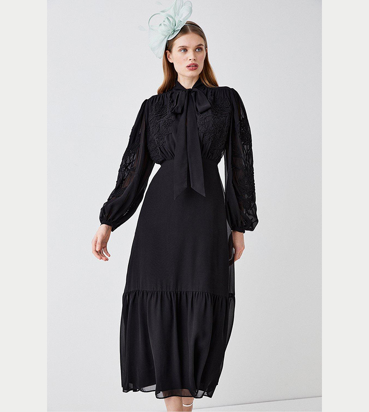 Coast black cheap midi dress