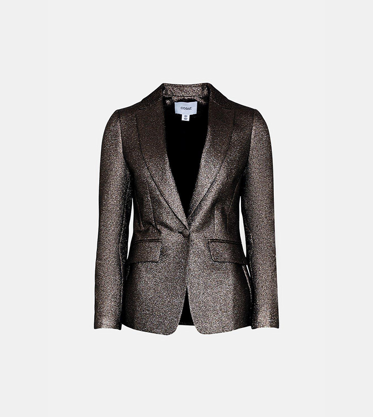 Jacquard Blazer in Iron