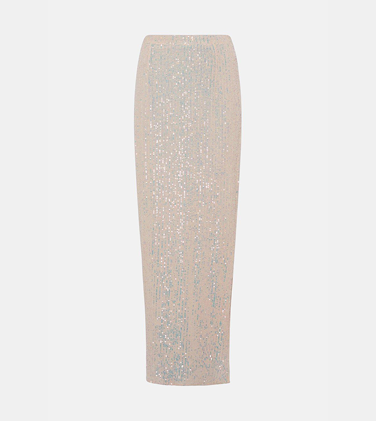 Ivory sequin hotsell pencil skirt