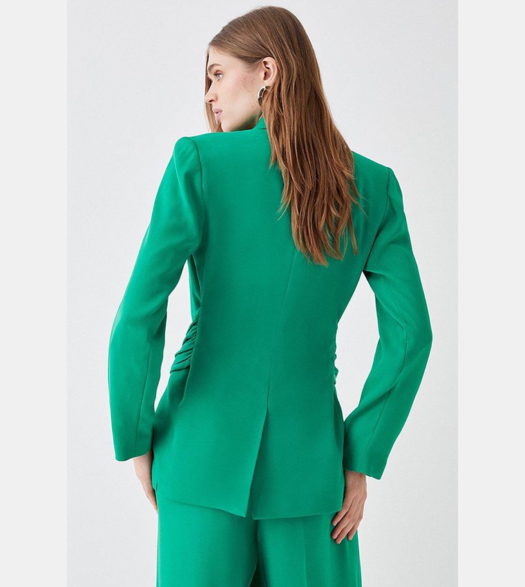 Emerald green blazer womens best sale