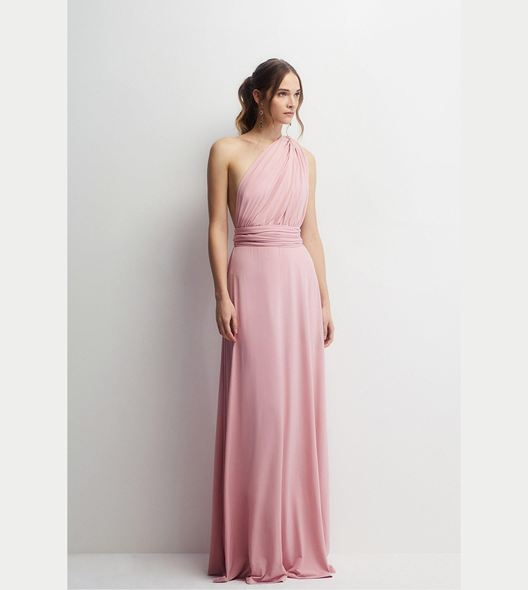 Buy Coast Multiway Slinky Jersey Bridesmaids Maxi Dress In BALLERINA PINK 6thStreet Kuwait