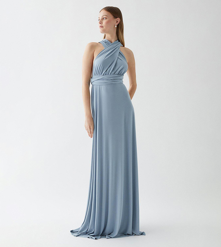 Pale blue multiway top bridesmaid dress