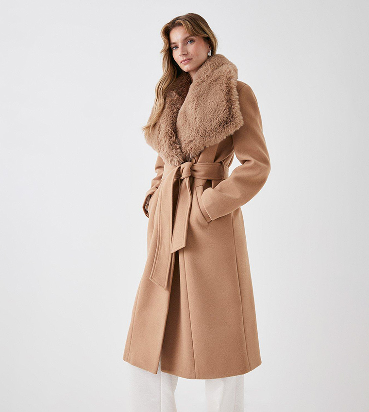 Jackets & Coats, Short Belted Wrap Coat, Coast