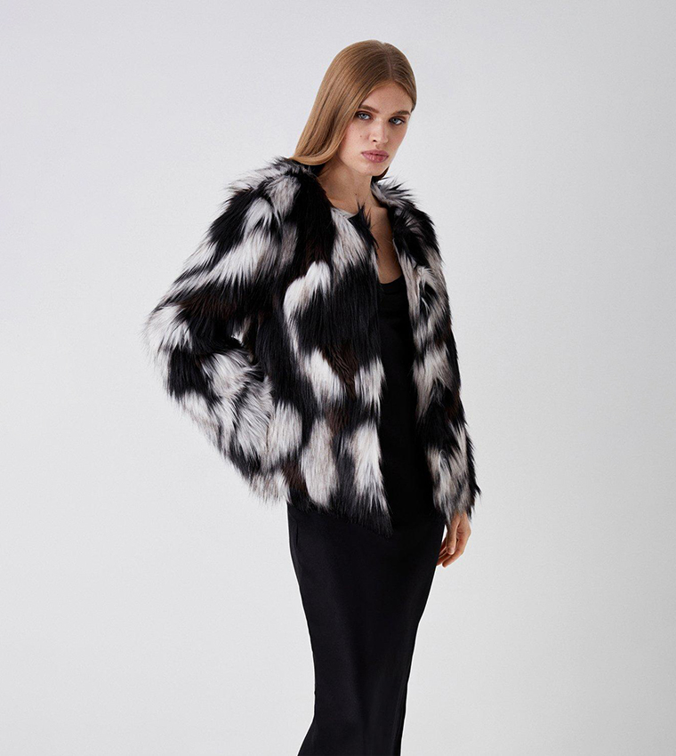 Buy Coast Faux Fur Long Sleeves Coat In Multiple Colors 6thStreet Bahrain