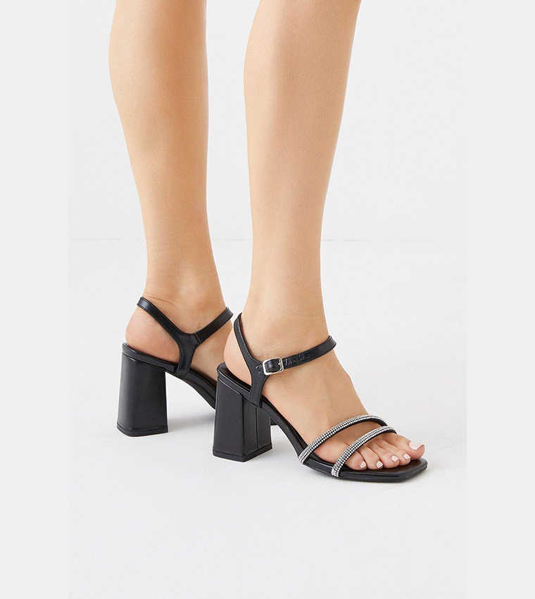 Double strap clearance block heel sandals