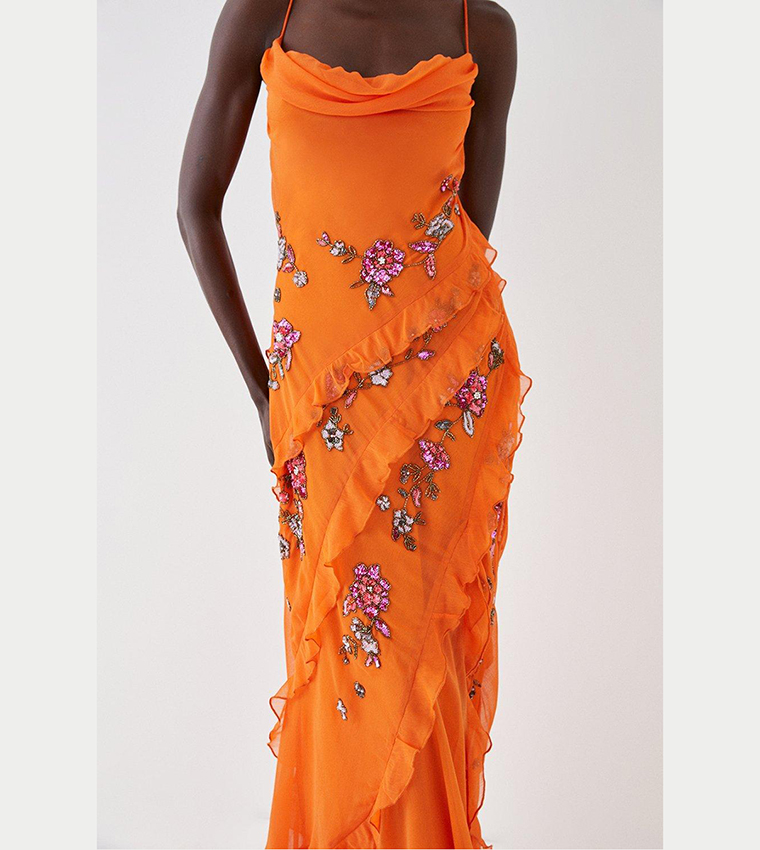 Coast hotsell orange dress