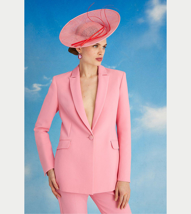 Buy Coast Lisa Tan Single Breasted Fitted Blazer In Pink 6thStreet Bahrain