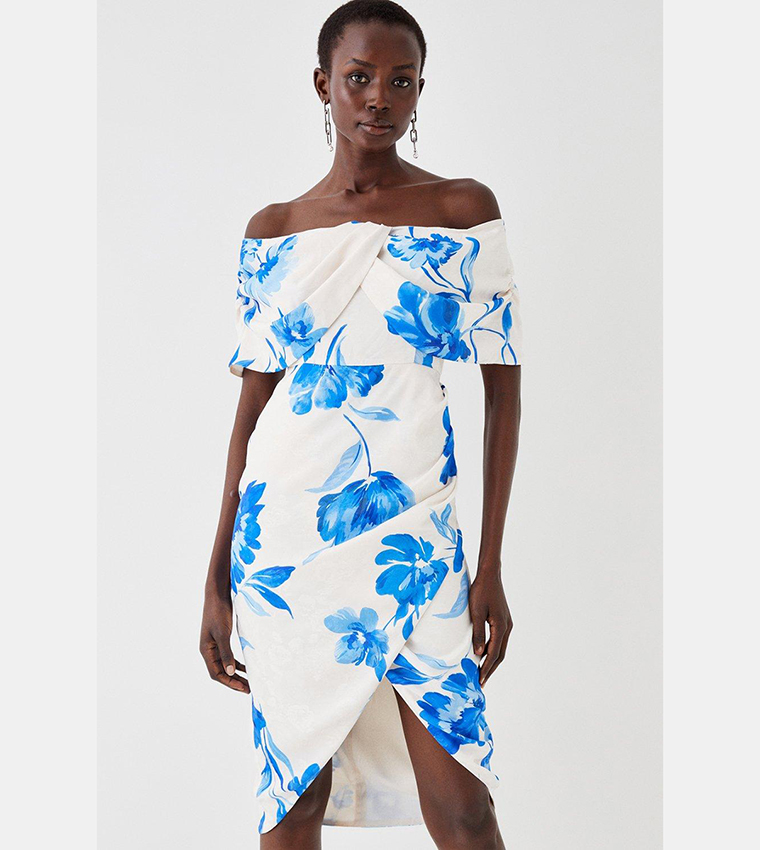 tie dye bardot casual dress