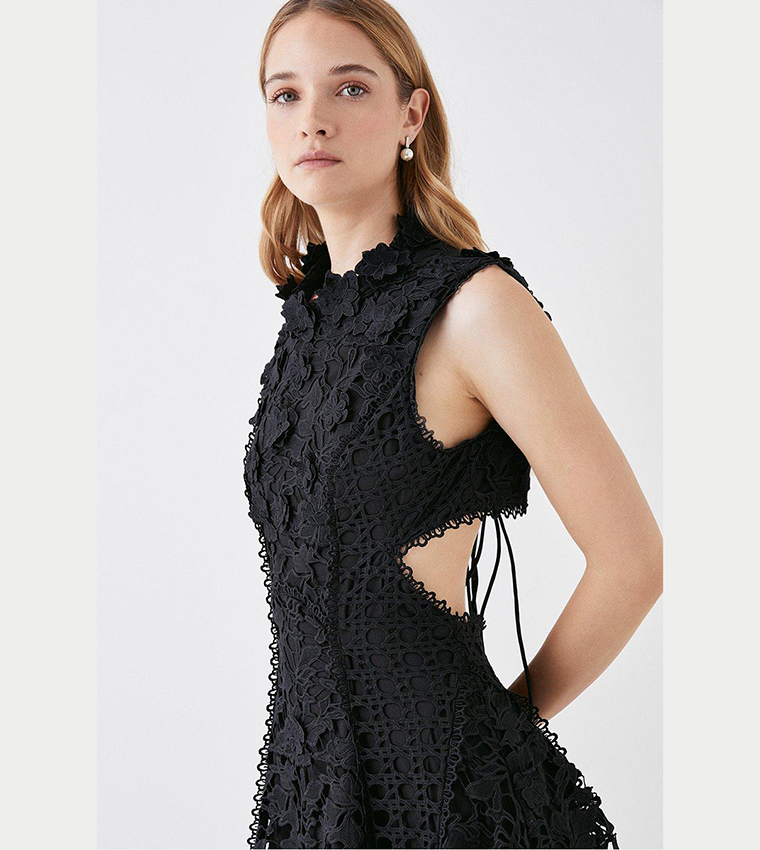 coast black ashby lace dress