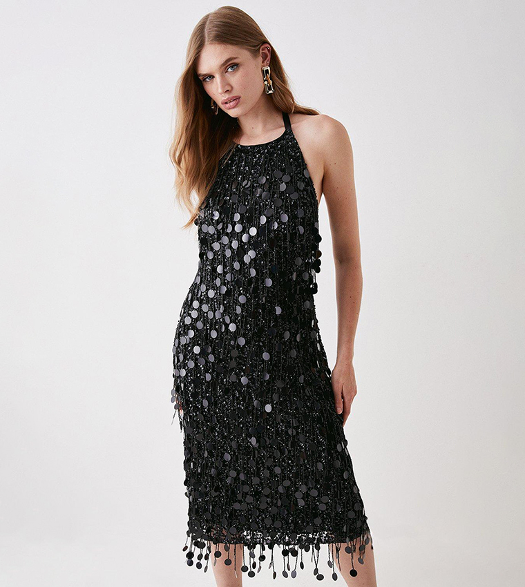 Coast black hot sale sequin dress