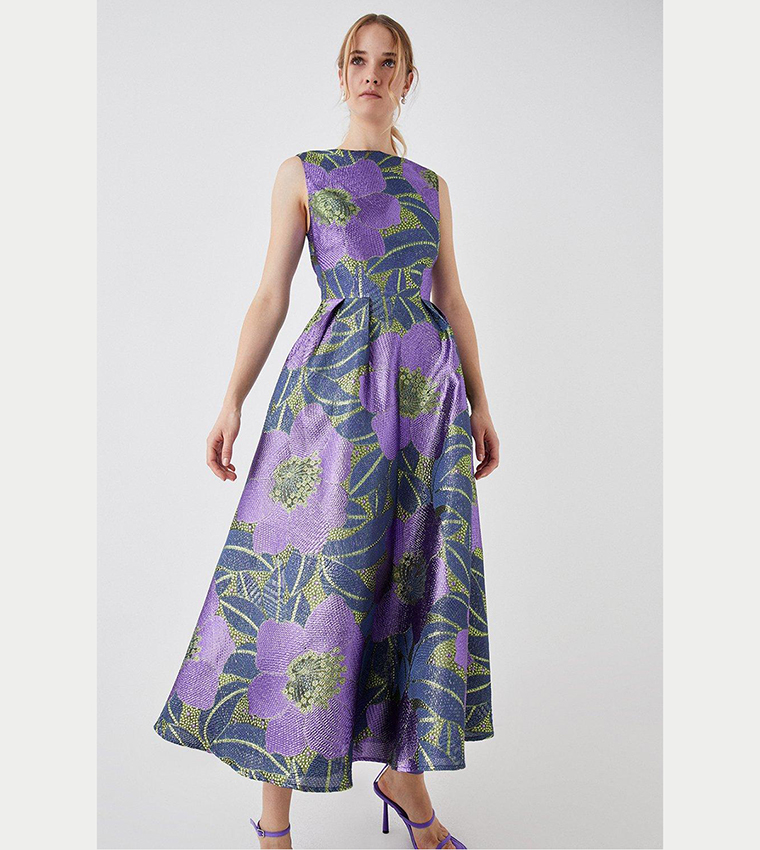 Coast adella full sales midi dress purple