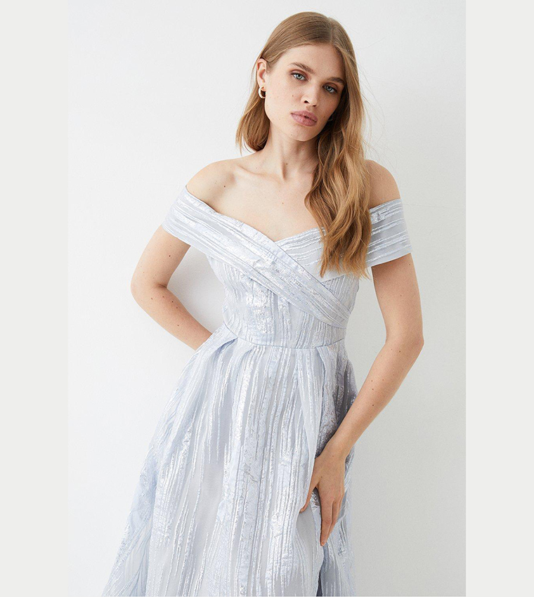 Silver best sale bardot dress