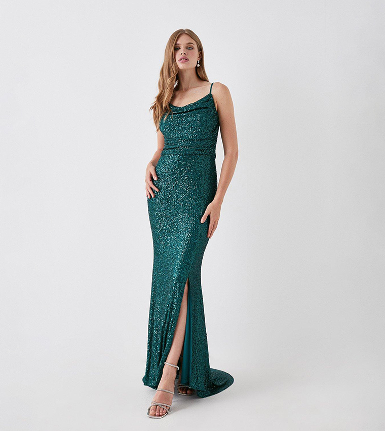 Sequin cami cheap maxi dress