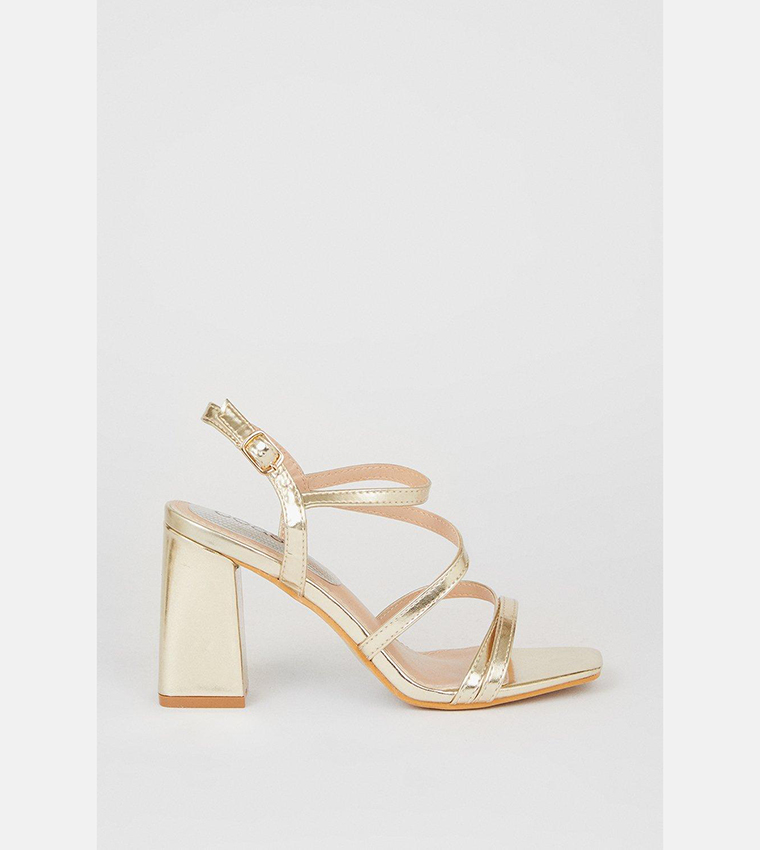 Champagne clearance block heels