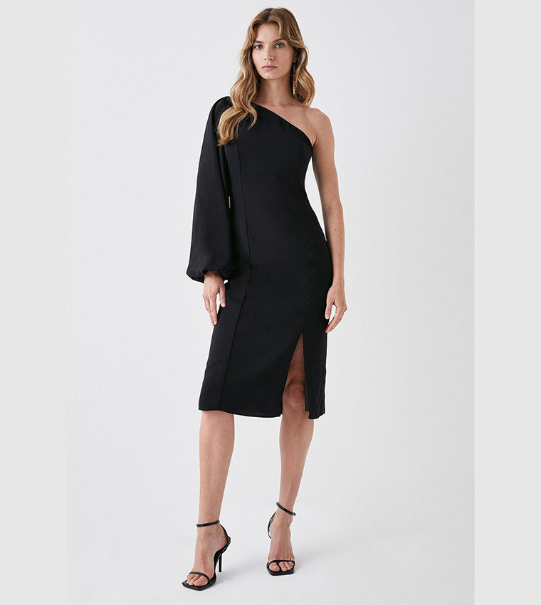 open lace back dress Guess Women's LS RIB Pleated Paige SWTR DRS W2BK29 Z2YJ2 JBLK BLACK
