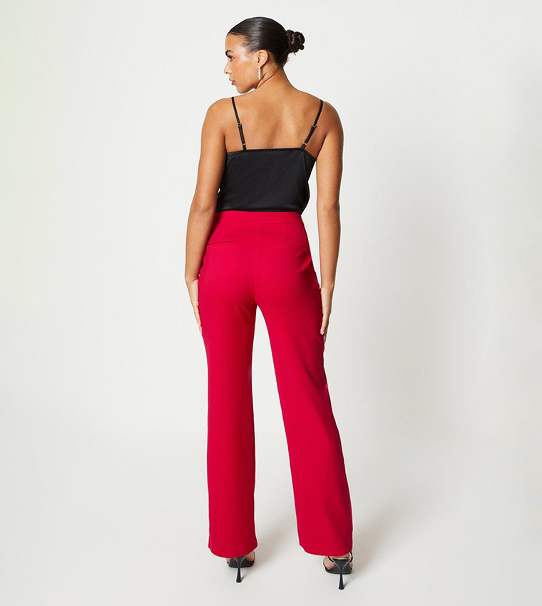 Satin Trim Slim Fit Tailored Trousers