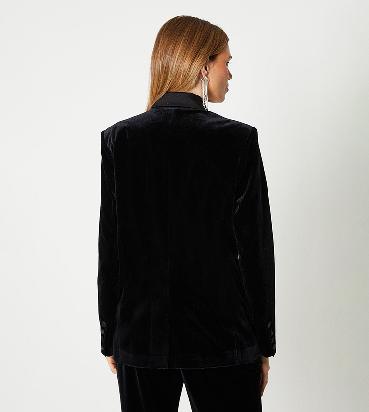 Premium Velvet Double Breasted Blazer