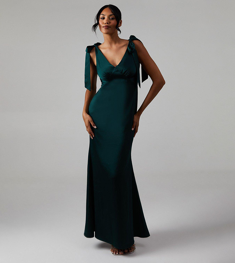 emerald green black tie wedding guest dress Hi Lo Black Tie Wedding Guest Dresses