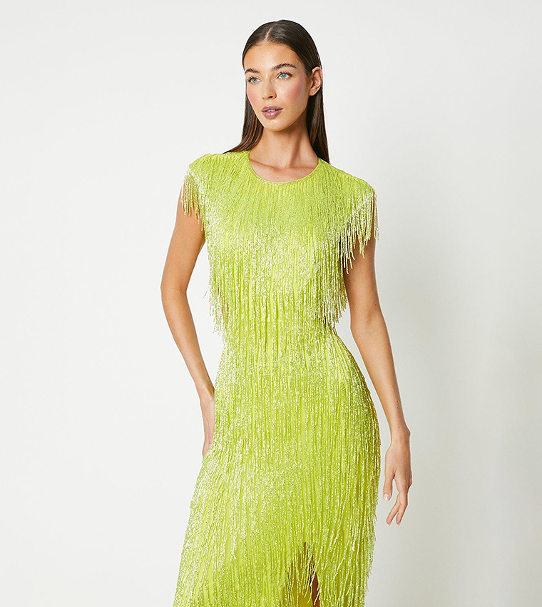 Zabby Midi Dress - Lime