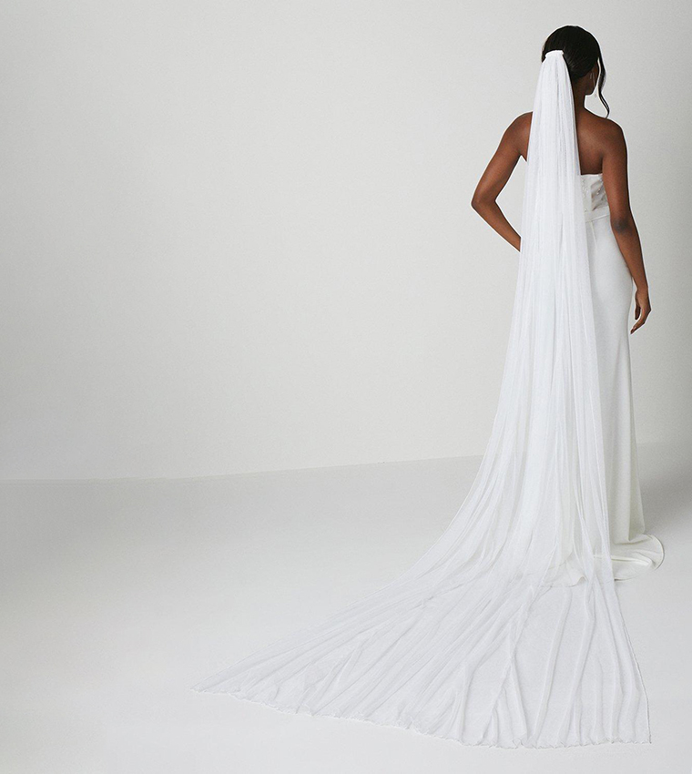 Premium Plain Soft Tulle Cathedral Length Veil