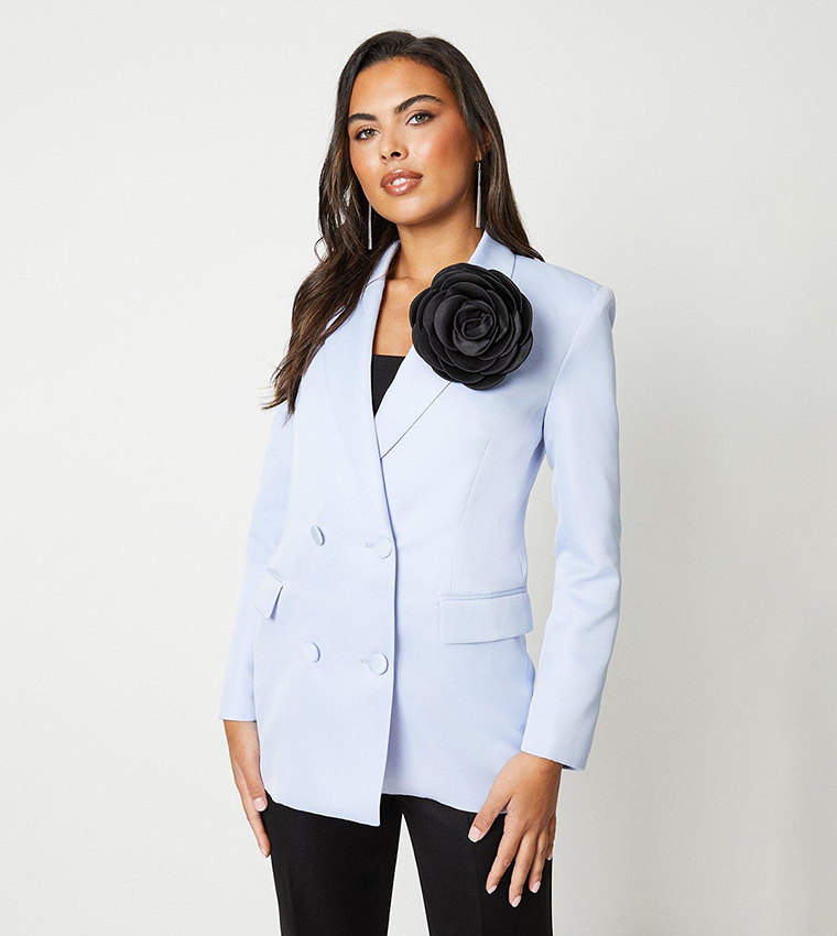 Corsage Double Breasted Blazer